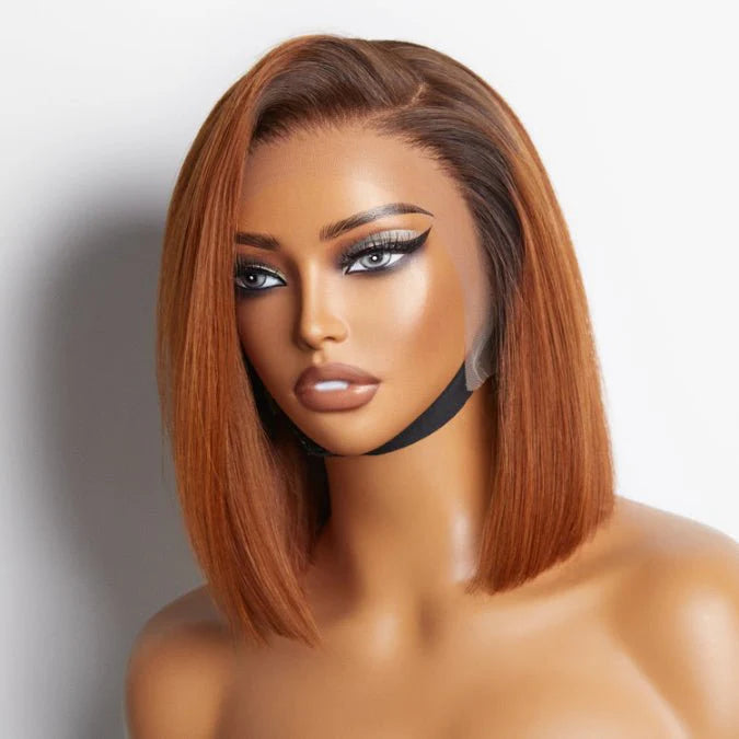 Ginger Ombre Straight Bob Wigs for Summer