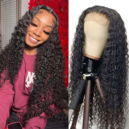 Parrucche di capelli umani con pizzo frontale a onde lunghe